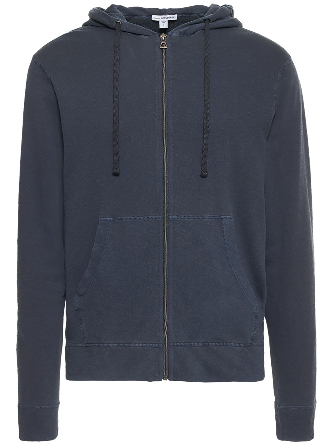 James Perse Vintage Cotton French Terry Zip Hoodie In Deep