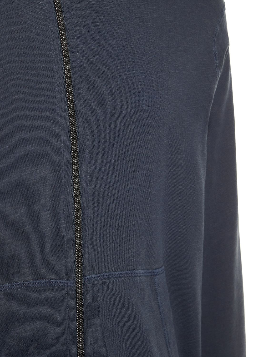 Shop James Perse Vintage Cotton French Terry Zip Hoodie In Deep