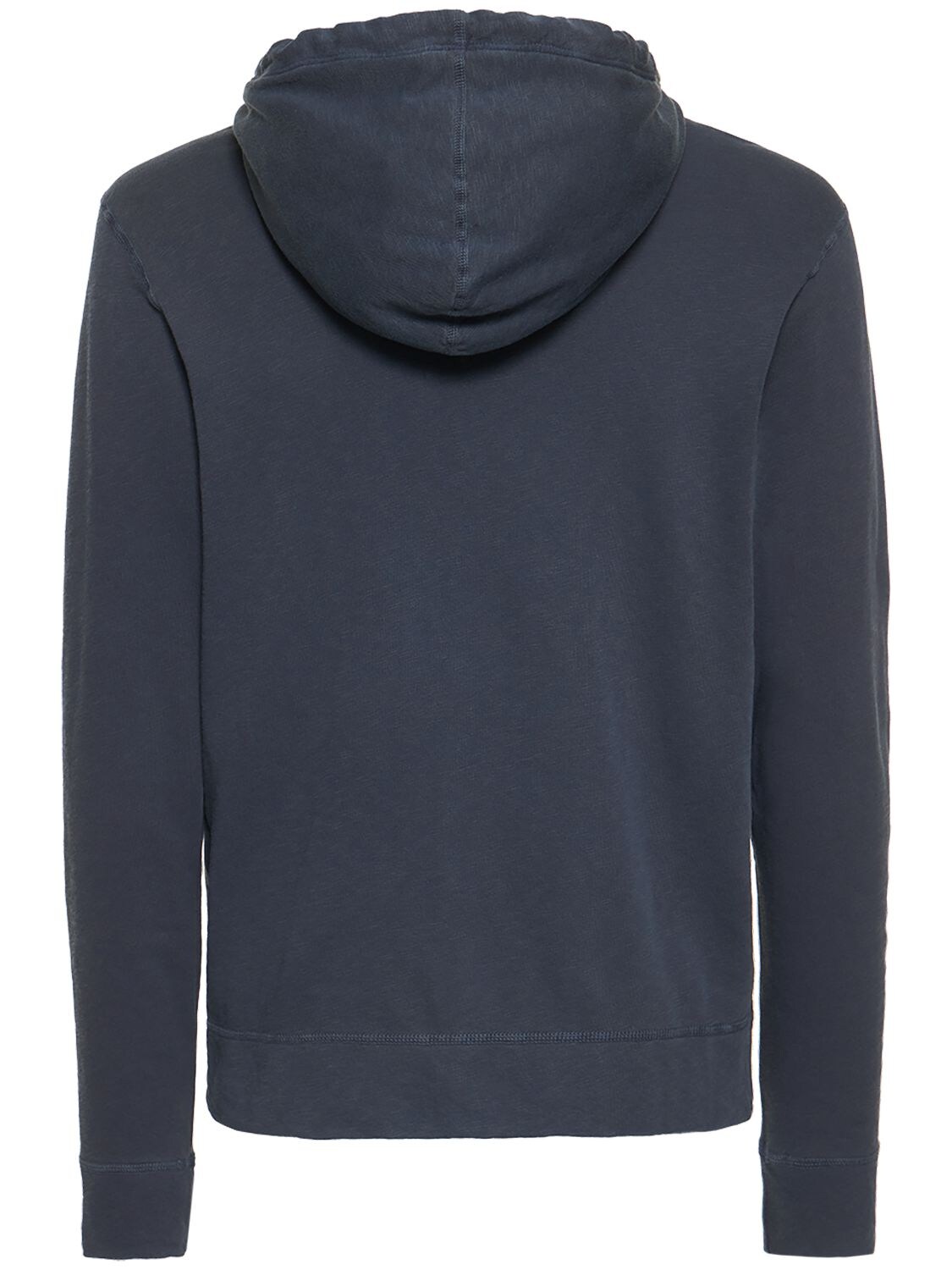 Shop James Perse Vintage Cotton French Terry Zip Hoodie In Deep