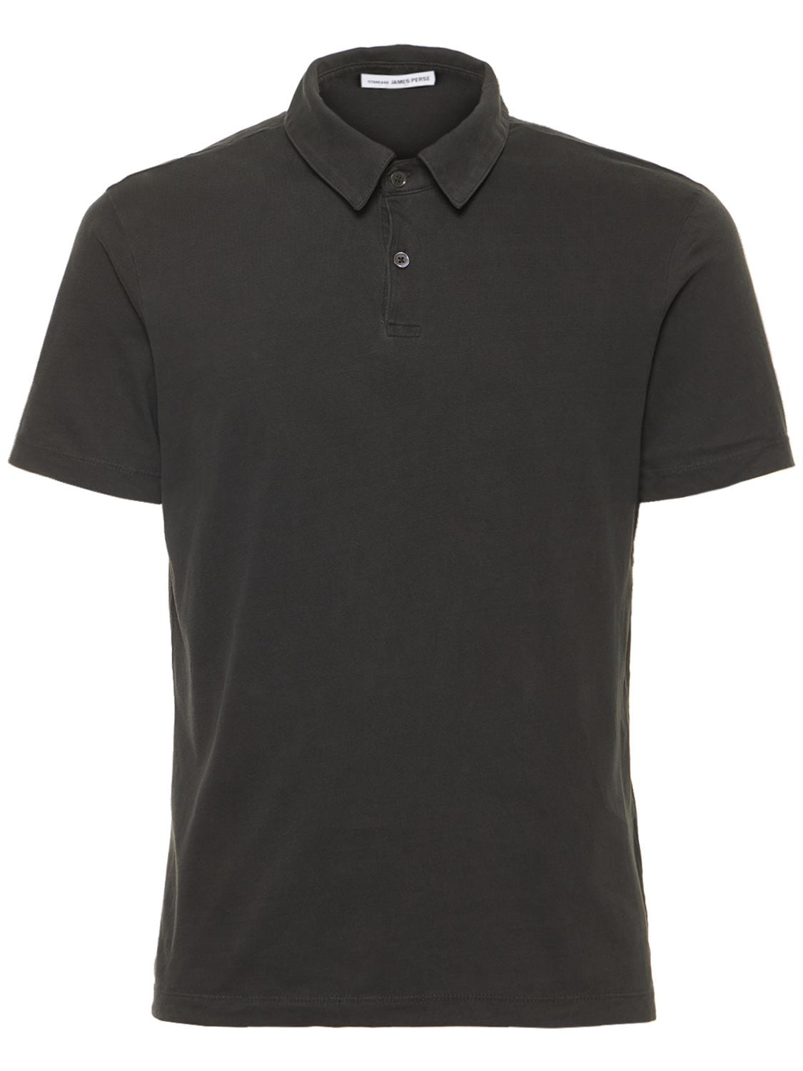 James Perse Cotton Jersey Polo In Carbon