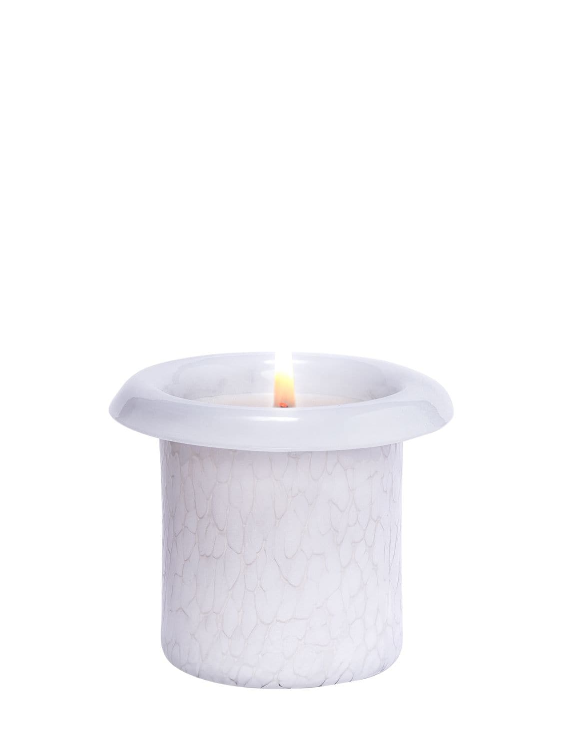Aina Kari "600" Murano Glass Candle In White
