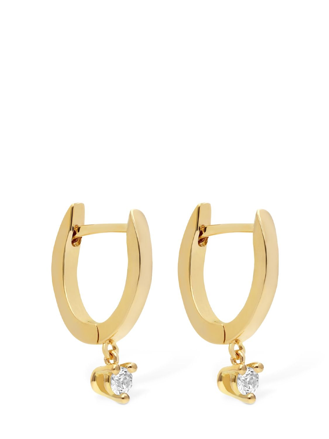Delfina Delettrez 18kt Diamond Huggie Mono Earring In Gold,diamond