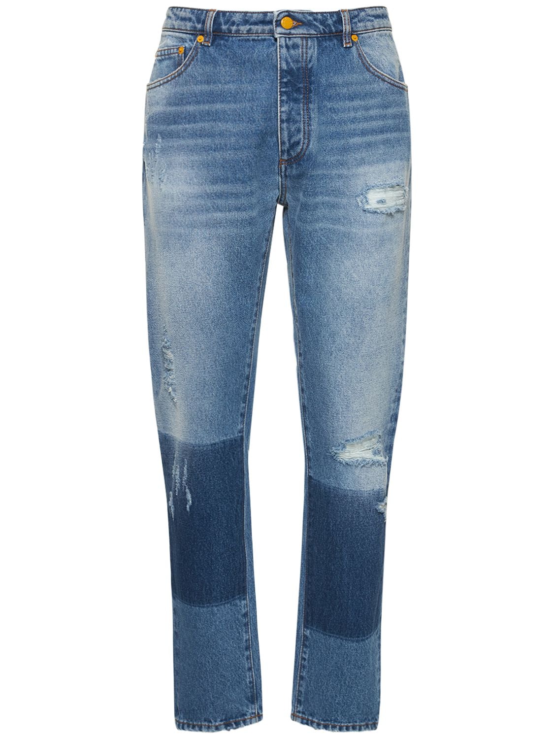 MONCLER GENIUS Vintage-effect Cotton Denim Jeans