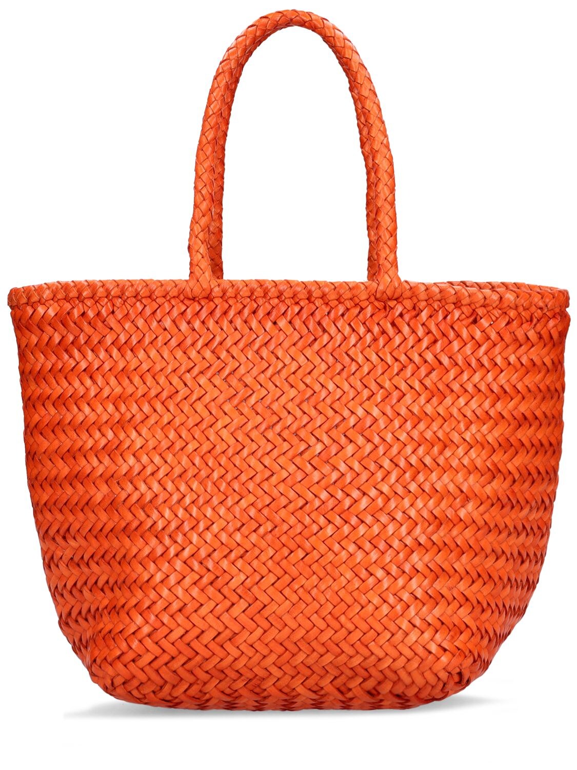 Dragon Diffusion Small Grace Leather Tote Bag In Orange