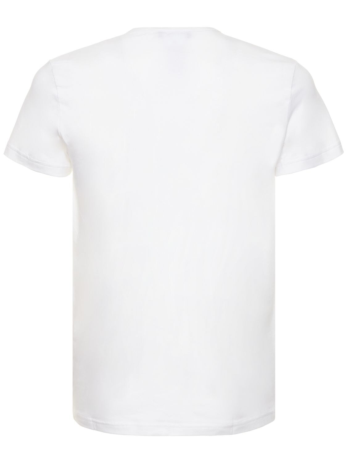 Shop Versace Pack Of 2 Stretch Cotton T-shirts In White,black