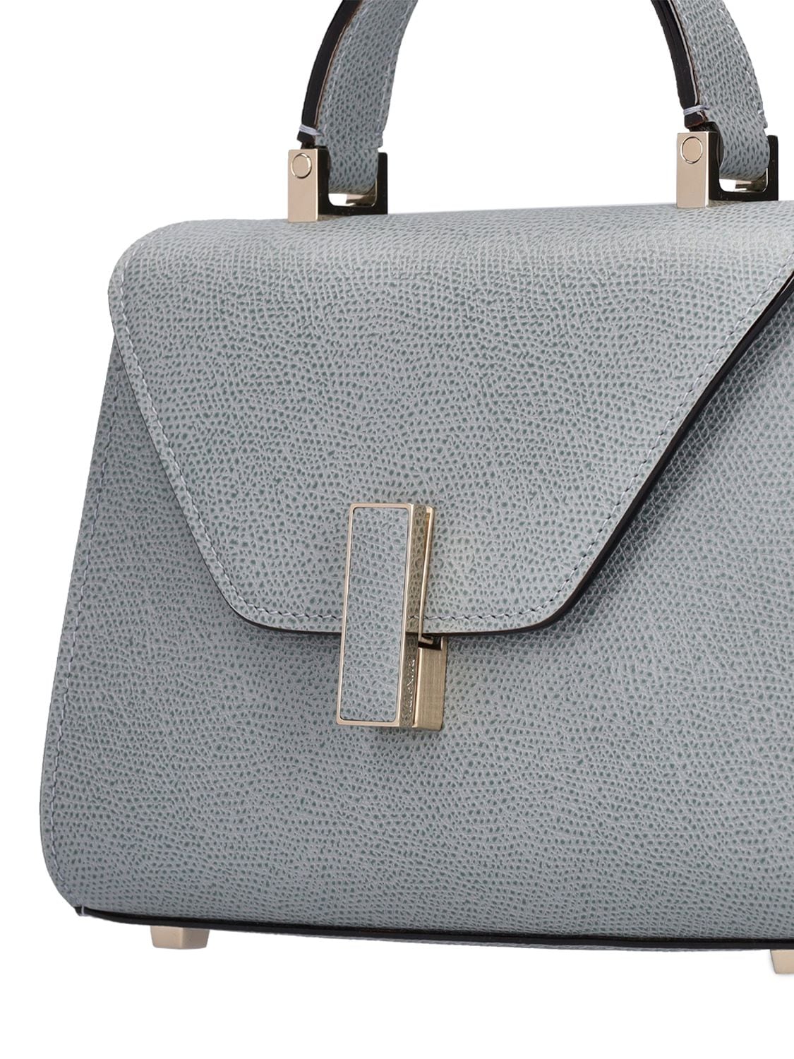 Shop Valextra Micro Iside Grain Leather Top Handle Bag In Polvere