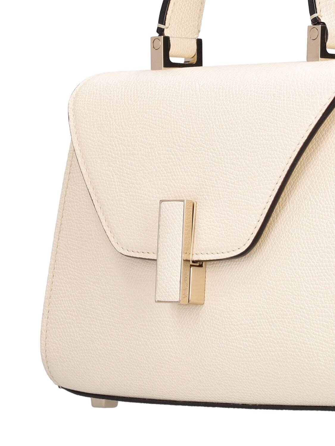 Shop Valextra Micro Iside Grained Leather Bag In Pergamena