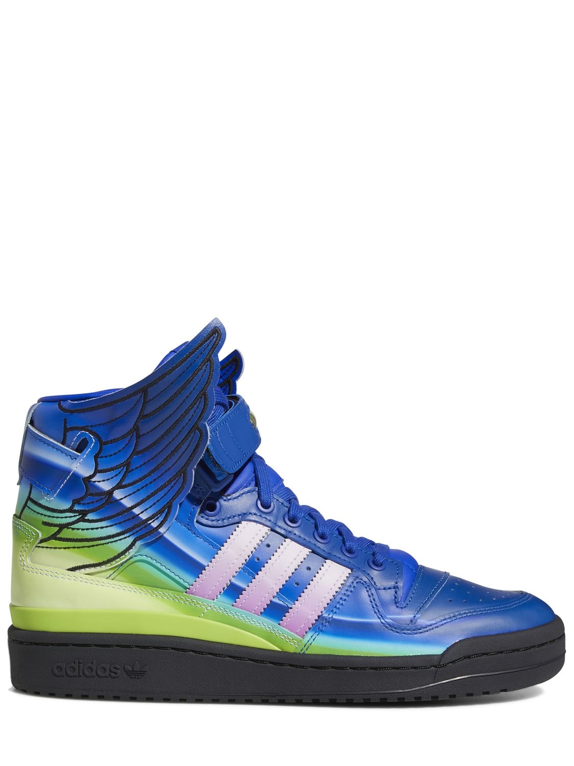 aspekt Styre århundrede Adidas Originals Adidas X Jeremy Scott New Wings Leather High-top Trainers  In Blue | ModeSens