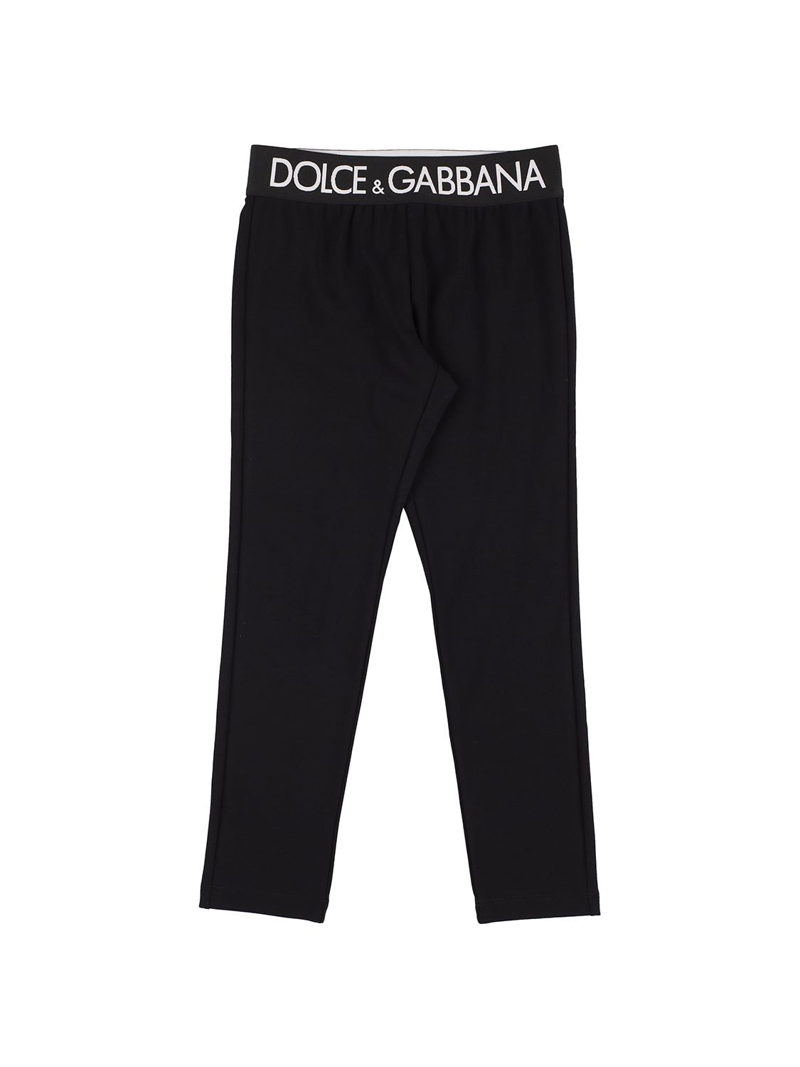Cotton Jersey Leggings W/ Logo Tape