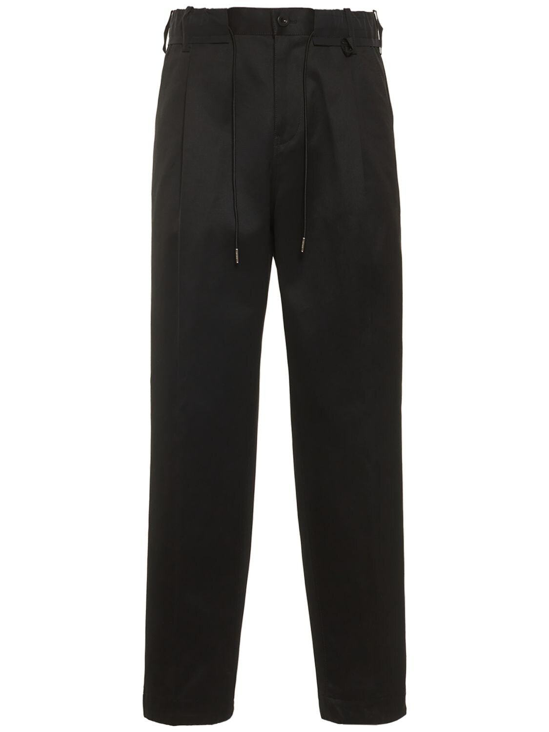 Sacai Cotton Chino Pants In Black | ModeSens