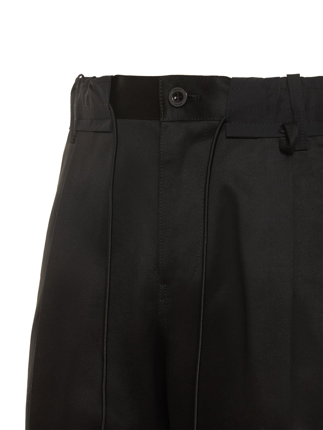 Sacai Cotton Chino Pants In Black | ModeSens