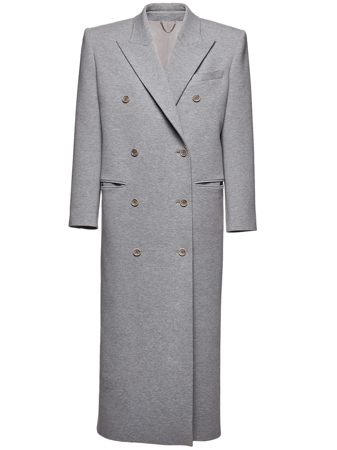 MAGDA BUTRYM COTTON BLEND DOUBLE BREASTED LONG COAT