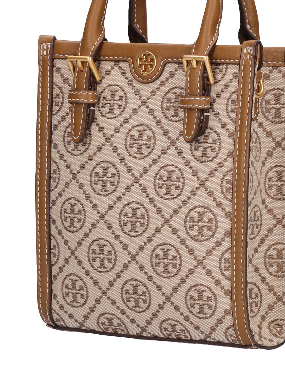 Tory Burch Mini N/s T Monogram Jacquard Bag - Hazel