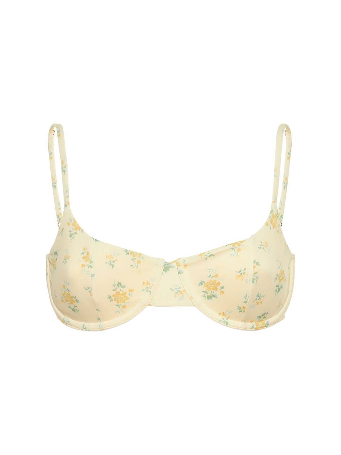 FRANKIES BIKINI BOND PRINTED BIKINI TOP 
