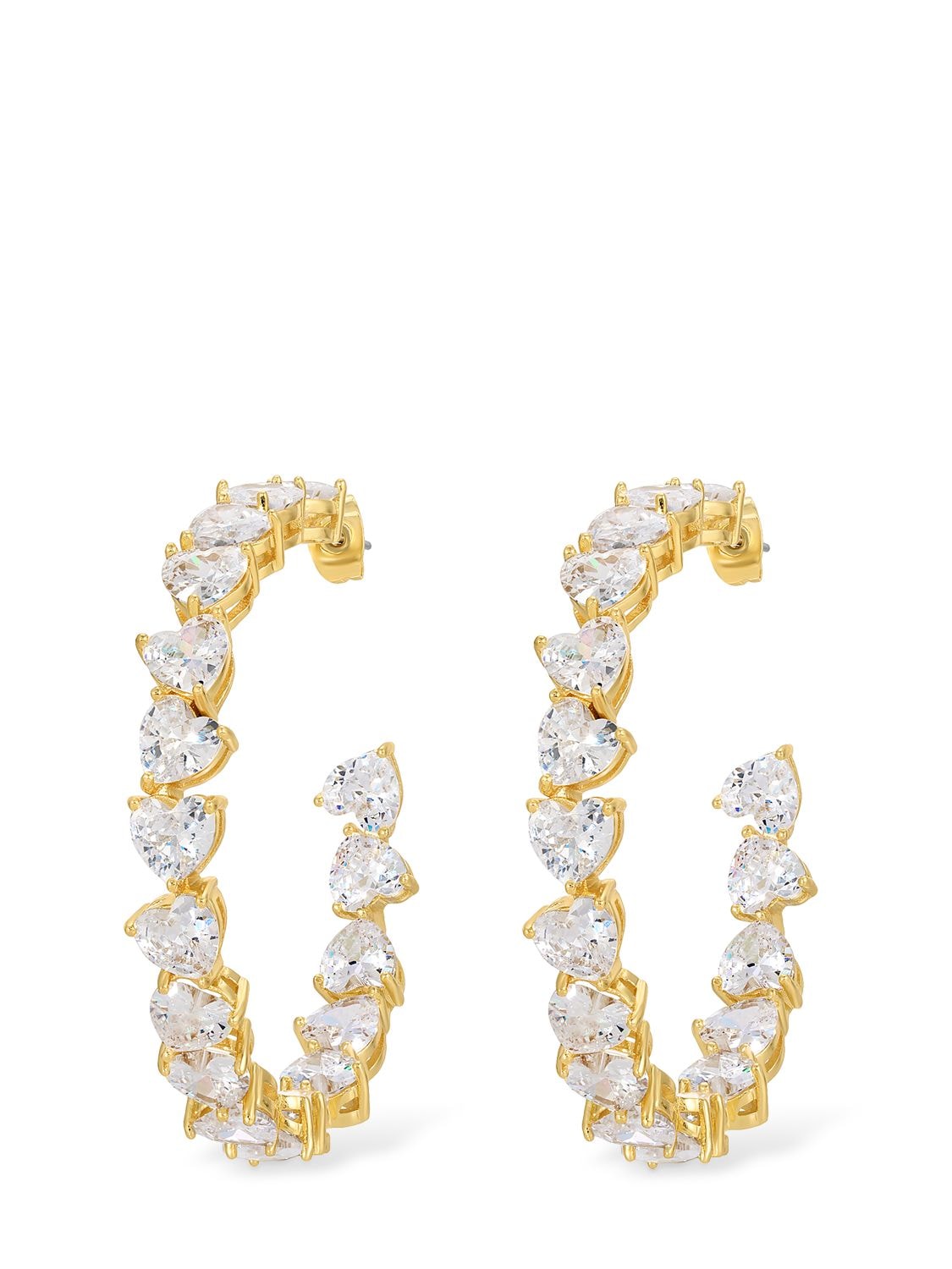 Celeste Starre Rodeo Drive Hoop Earrings In Gold,crystal