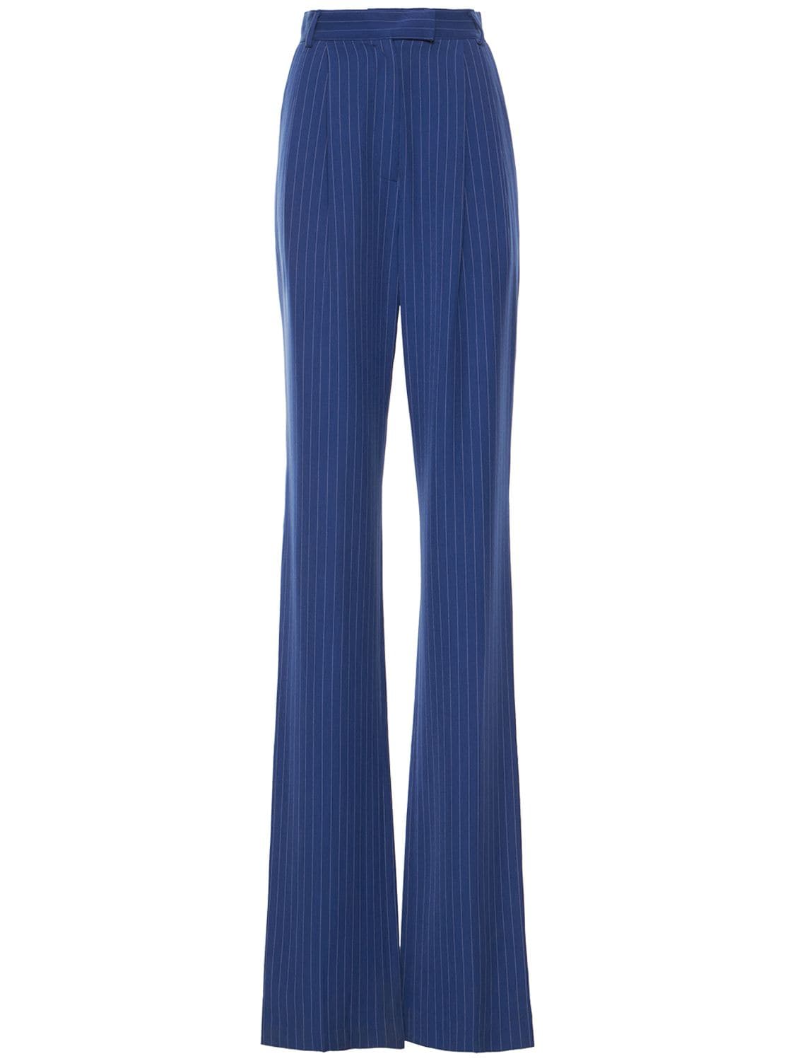 The Frankie Shop Bea Fluid Straight Pants In Blue | ModeSens