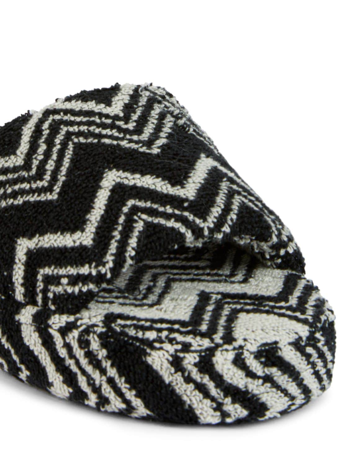 Shop Missoni Home Collection Keith Slippers In Black,white