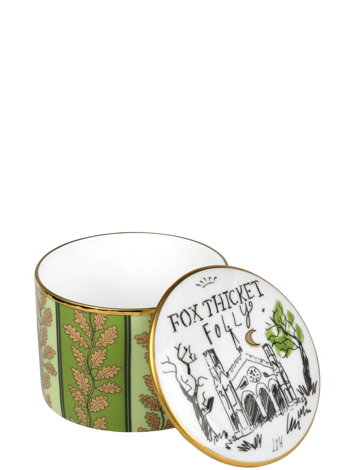 Shop Ginori 1735 Fox Thicket Folly Porcelain Box In Multicolor