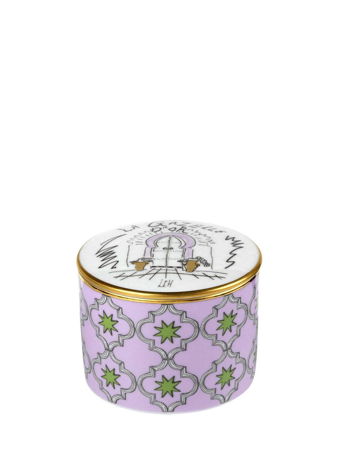 Shop Ginori 1735 La Gazelle D'or Porcelain Box In Multicolor