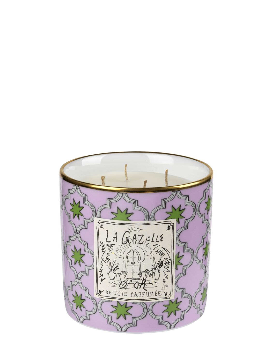 Ginori 1735 La Gazelle D'or Large Scented Candle In Purple