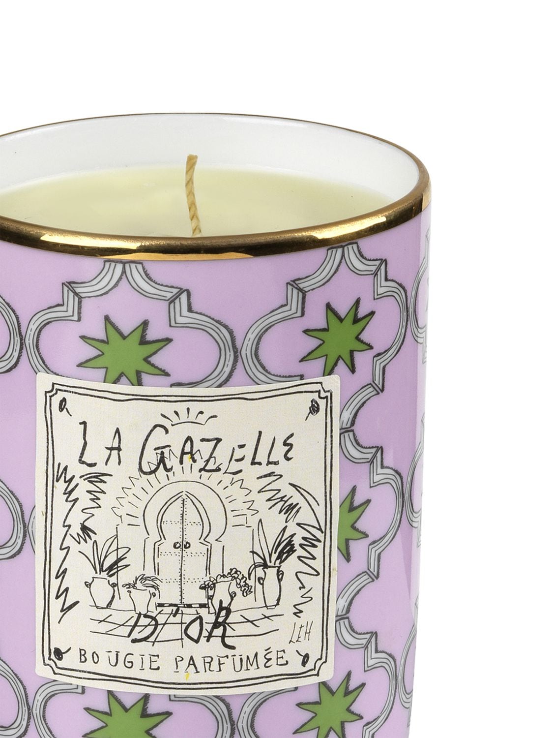 Shop Ginori 1735 La Gazelle D'or Regular Scented Candle In Purple