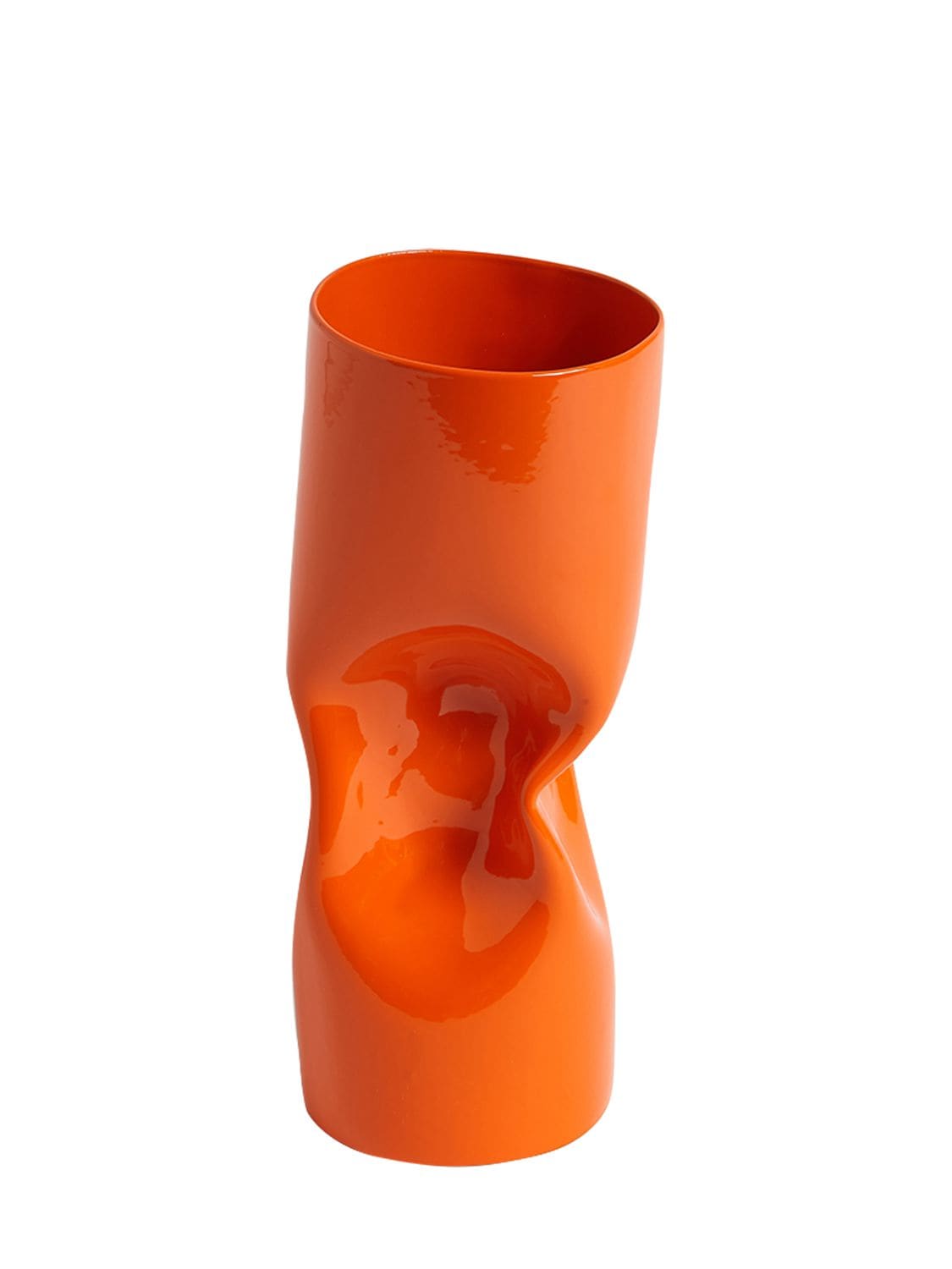 Shop Colville Medium Twisted Vase In Orange