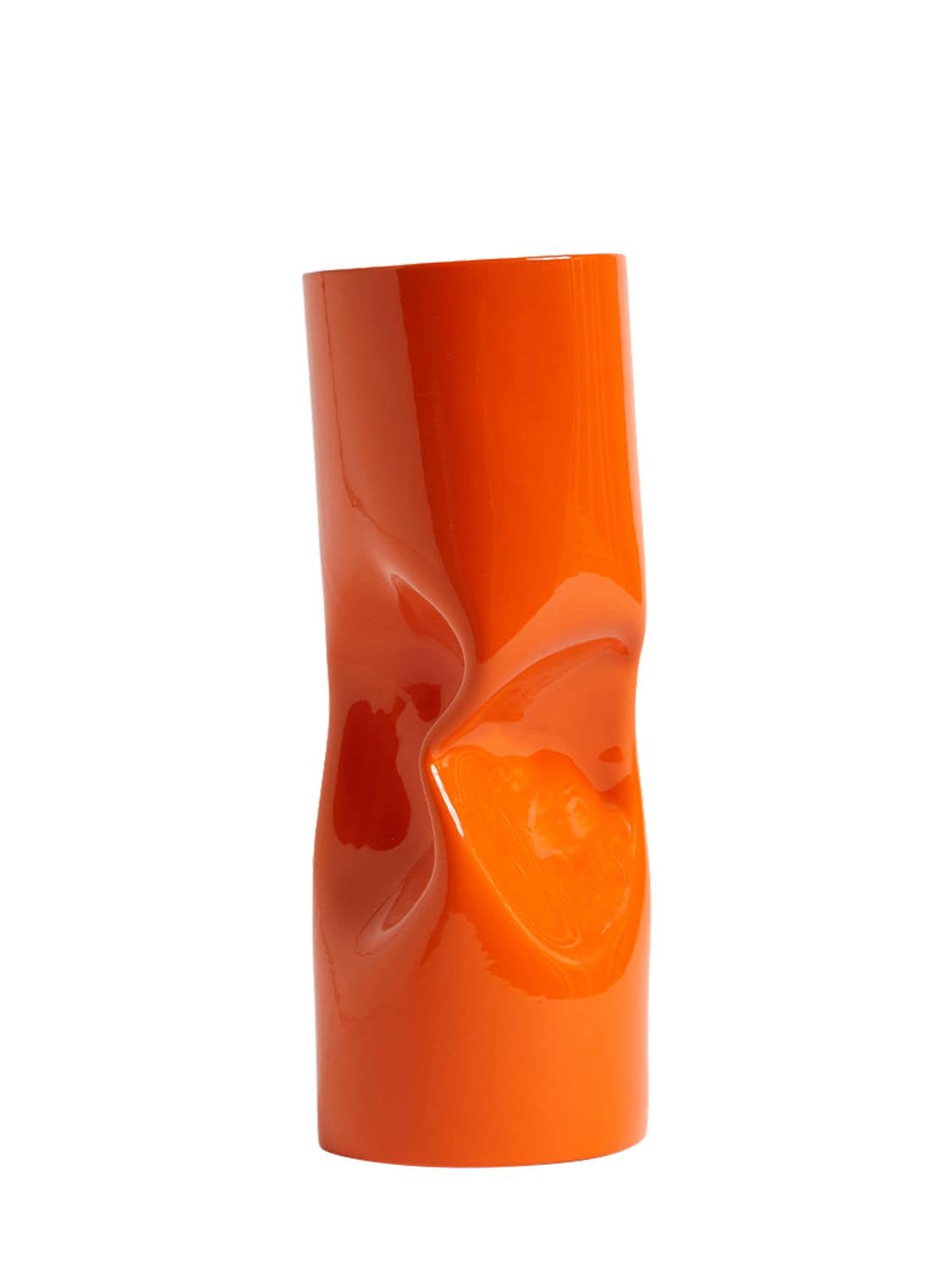 Colville Medium Twisted Vase In Orange