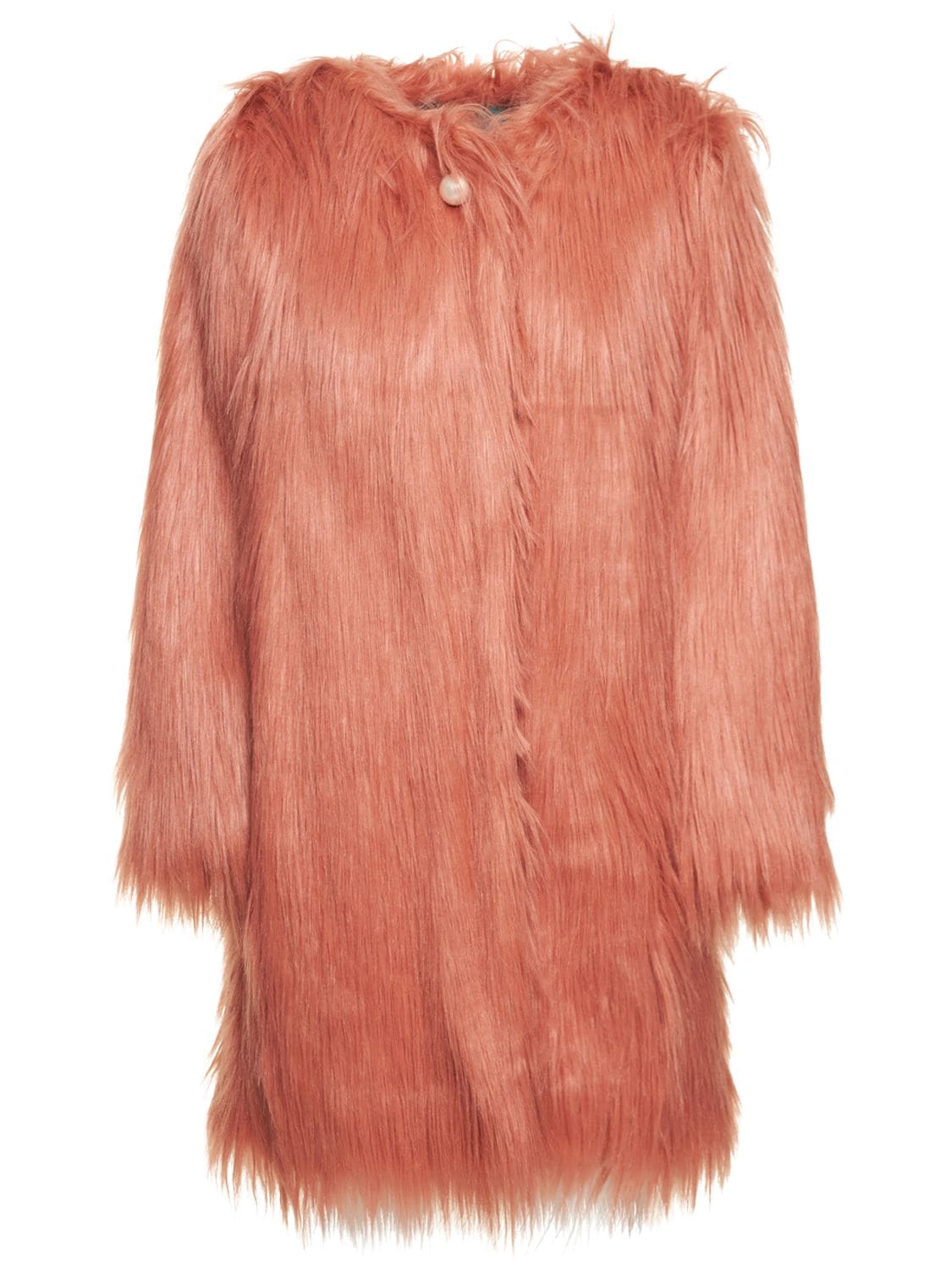 Alabama Muse Kate Faux Fur Coat In Pink