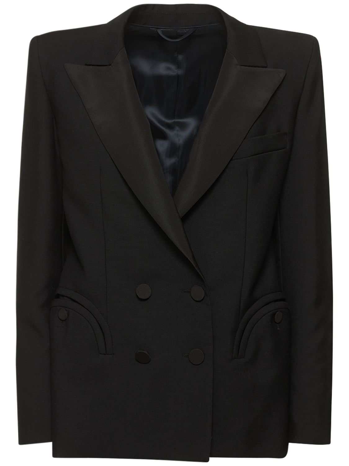 First Class Black Charmer Wool Blazer – WOMEN > CLOTHING > JACKETS