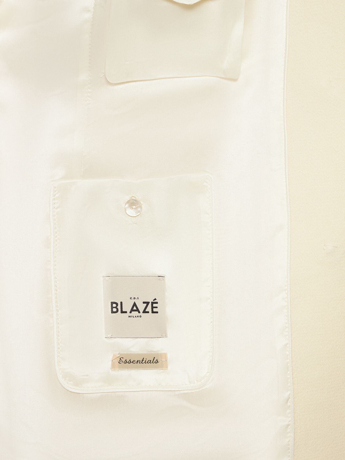 Shop Blazé Milano Resolute Cream Everyday Wool Blazer In White
