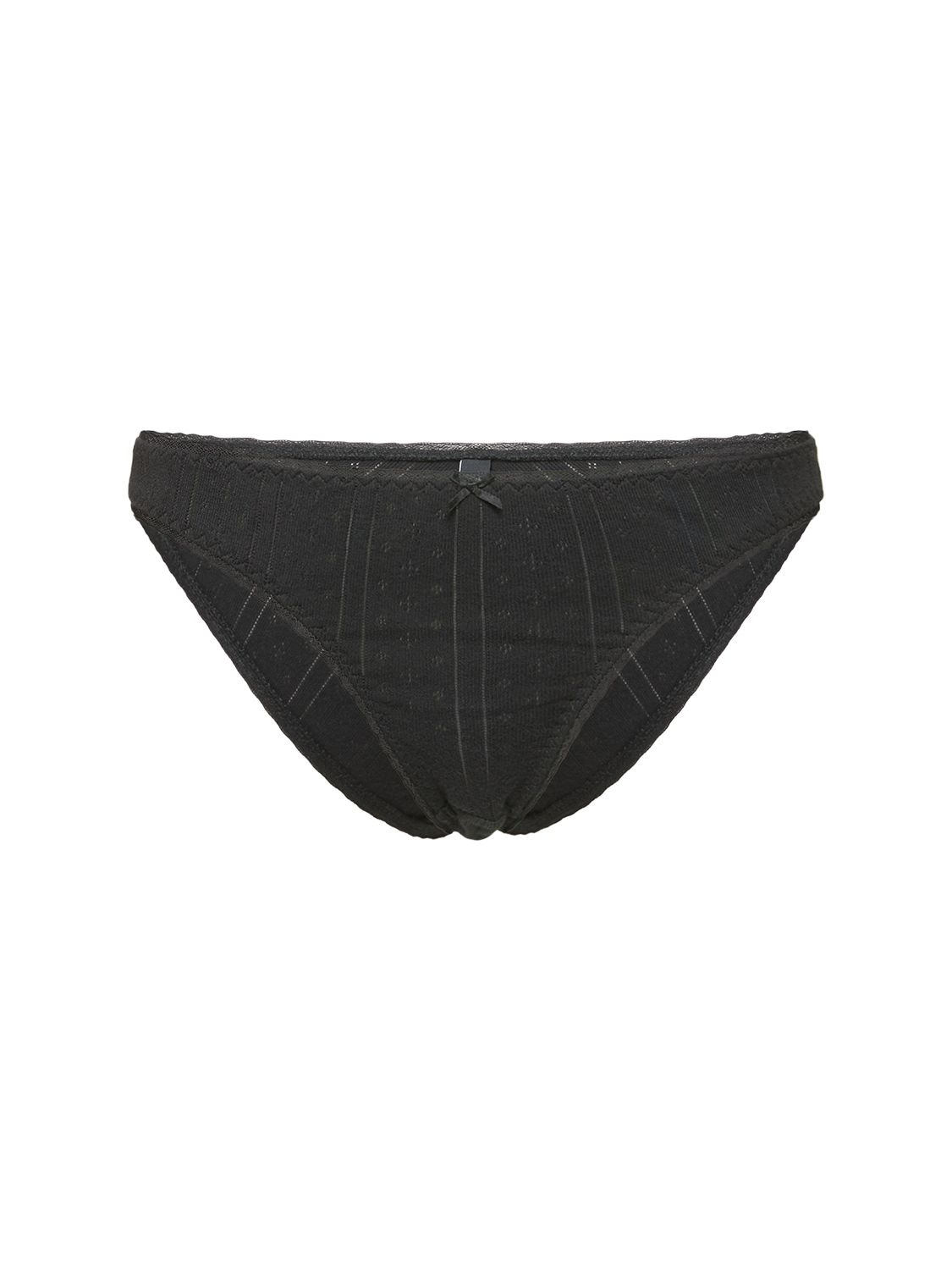 Cou Cou The High Rise Cotton Briefs In Black