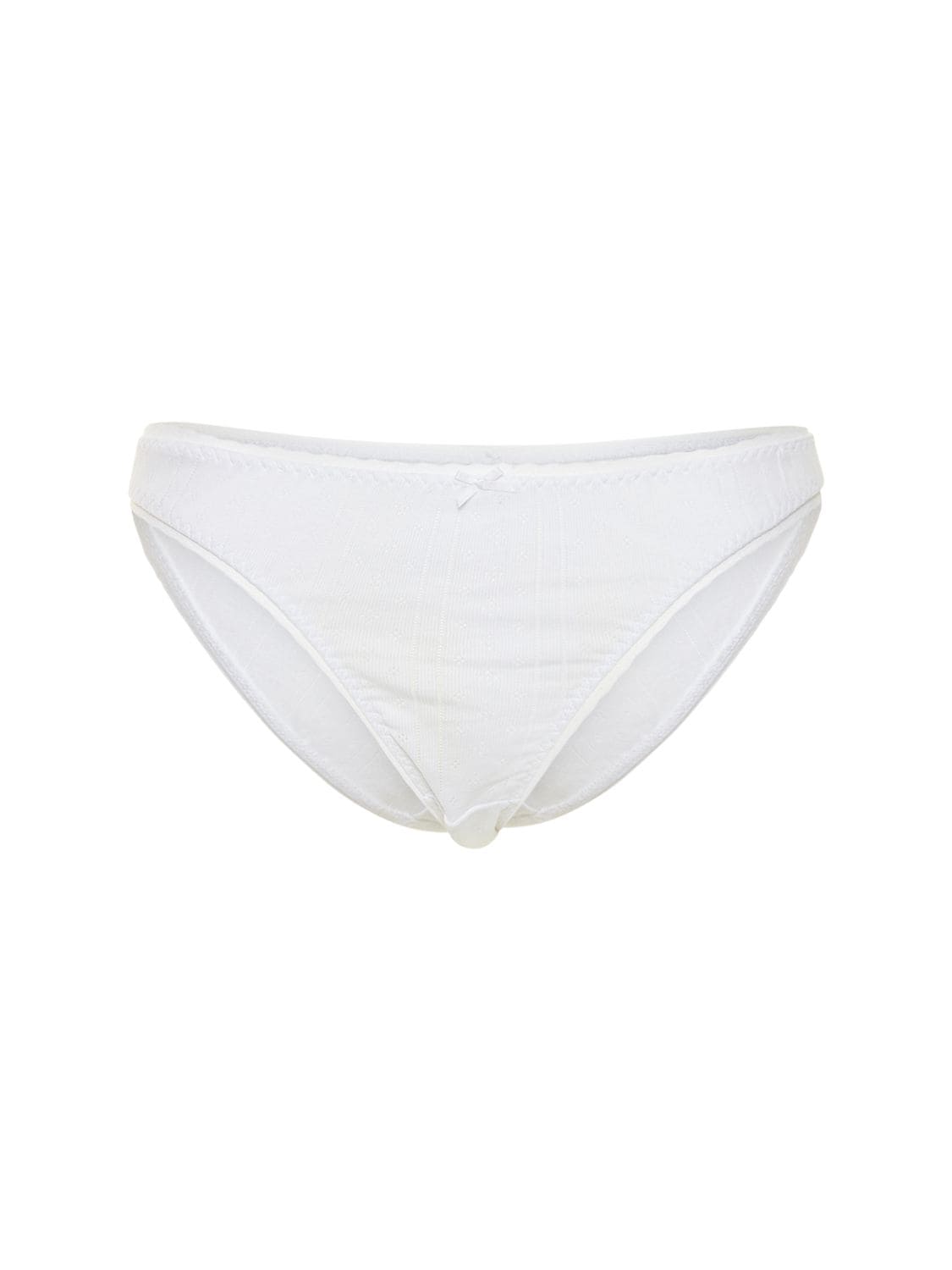 Cou Cou The High Rise Cotton Briefs In White