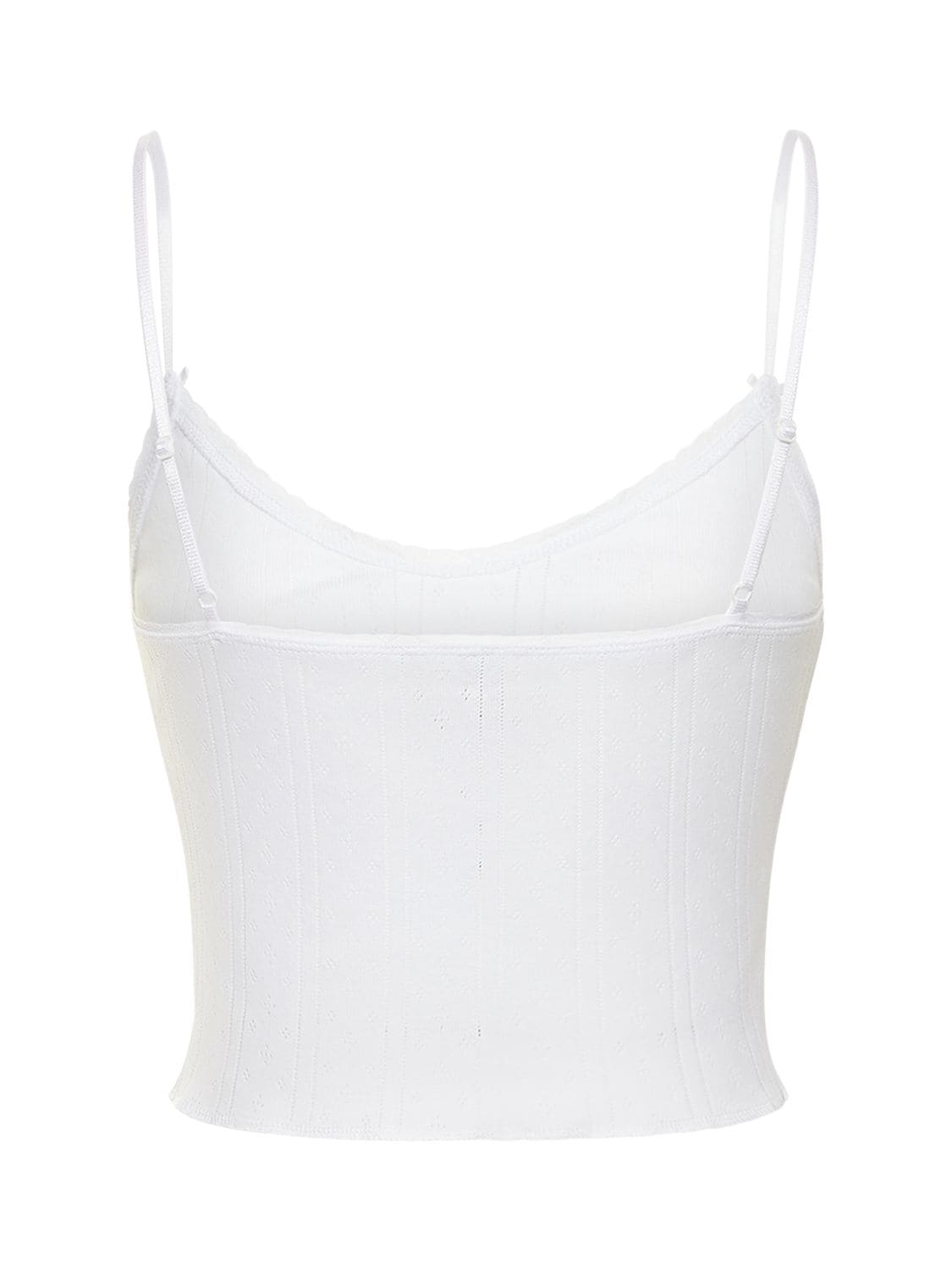Shop Cou Cou Cotton Pointelle Camisole Top In White