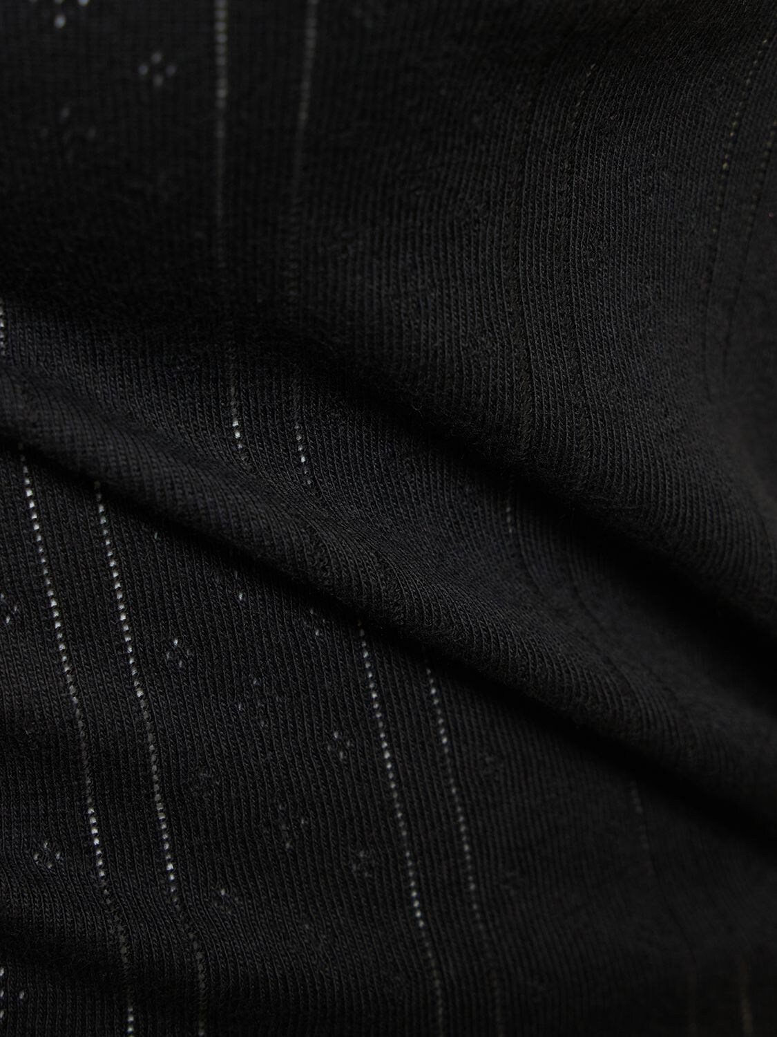 Shop Cou Cou Cotton Pointelle Camisole Top In Black