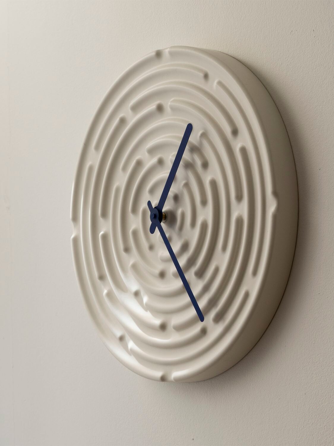 Shop Raawii Minos Earthenware Clock In Meringue White