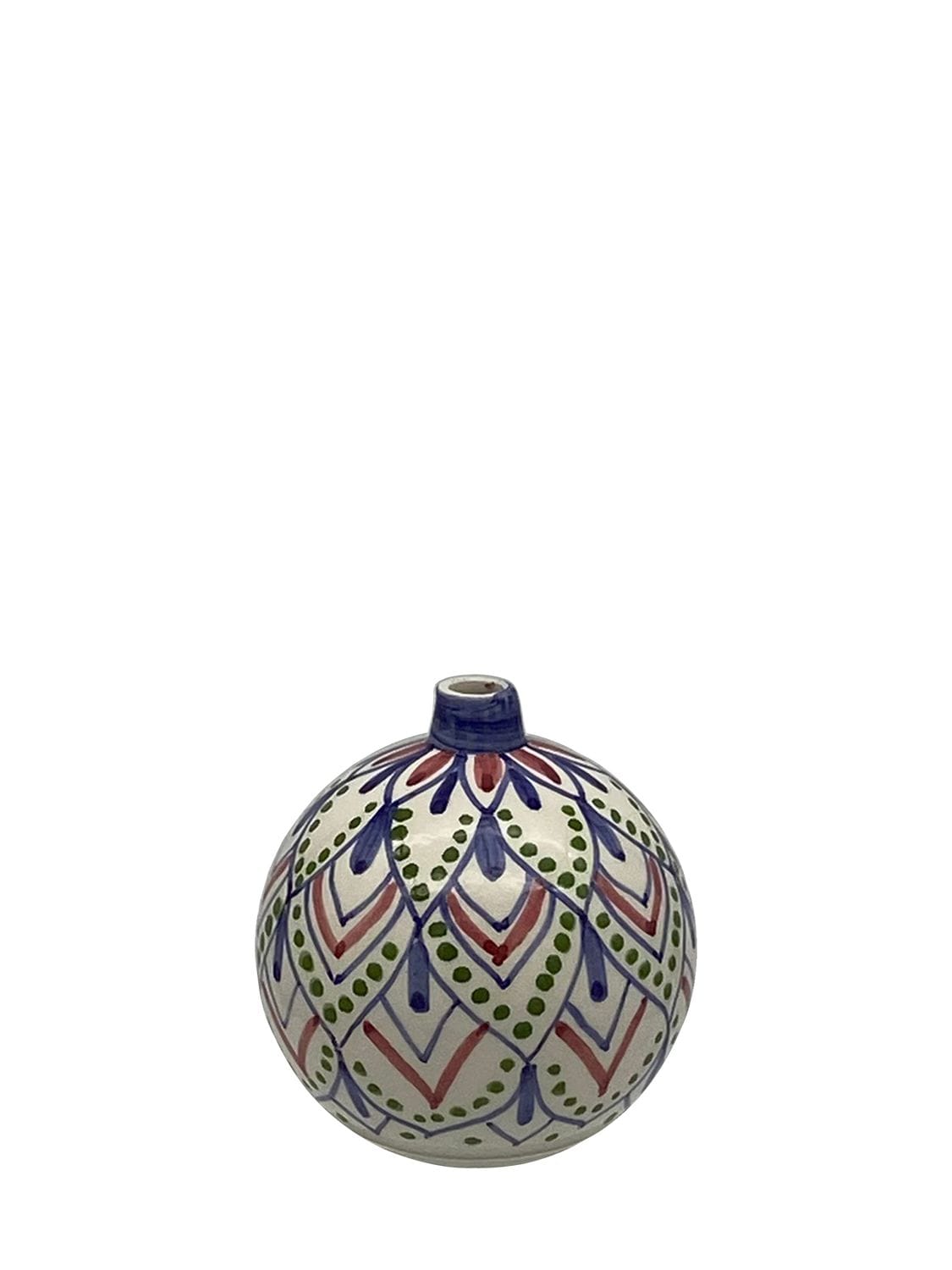 Les Ottomans Hand-painted Christmas Ball In White