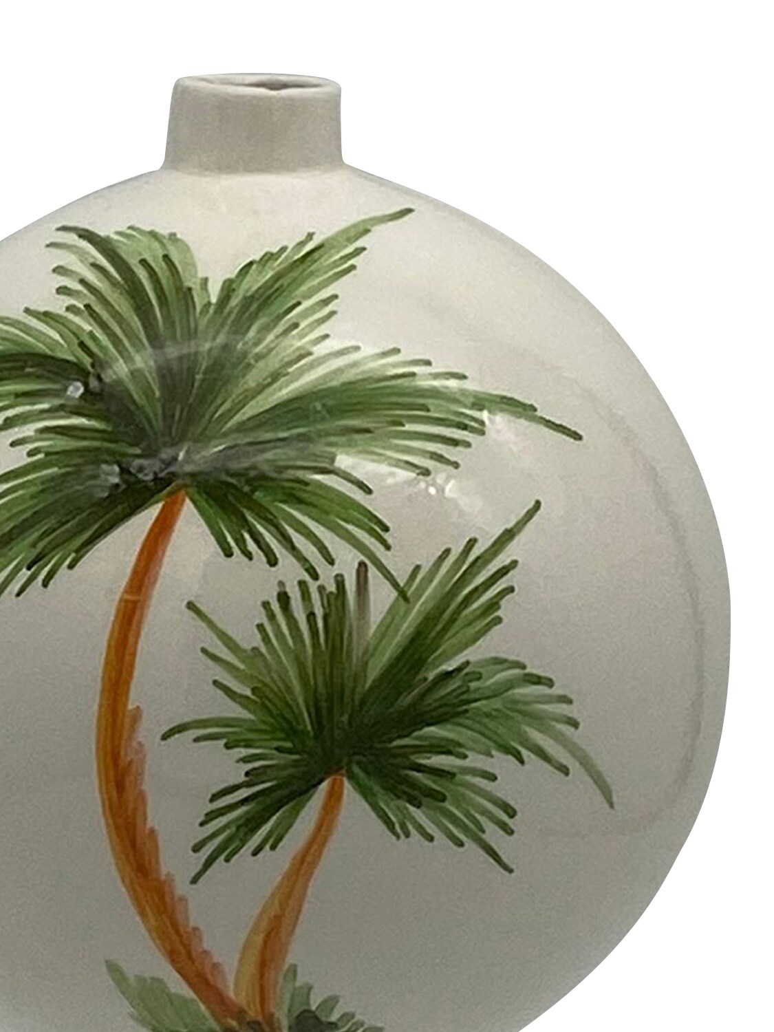 Shop Les Ottomans Hand-painted Christmas Ball In White,green