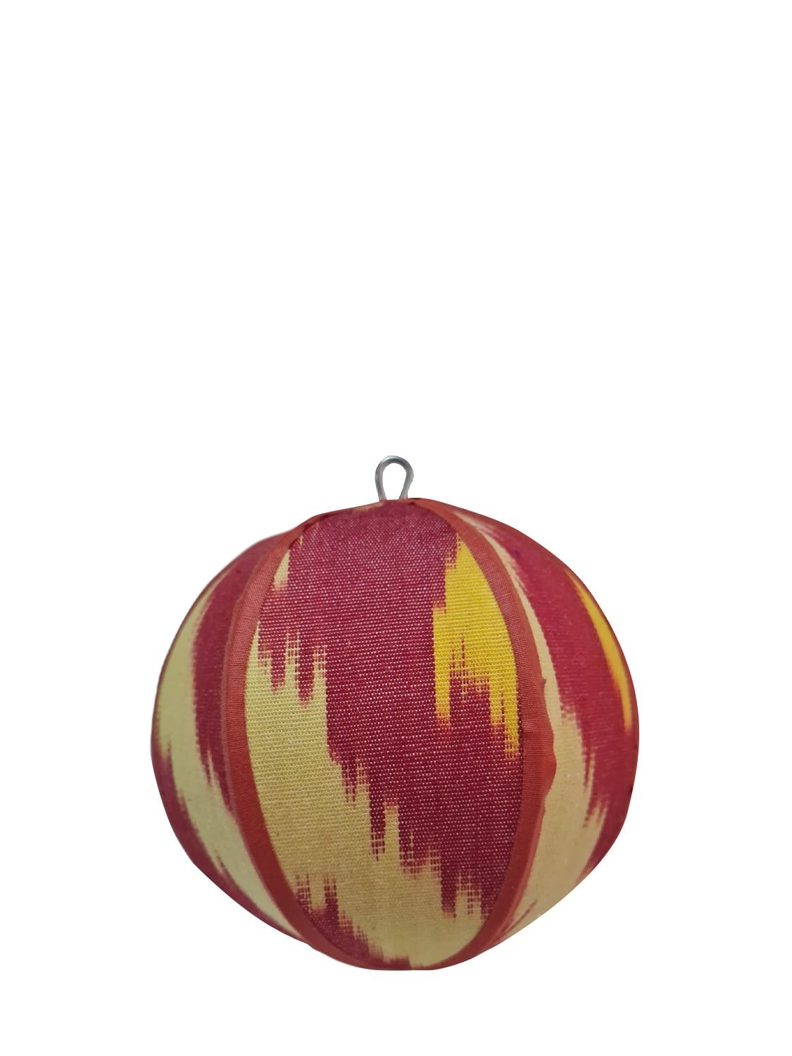 Les Ottomans Cotton Ikat Christmas Ball In Multicolor