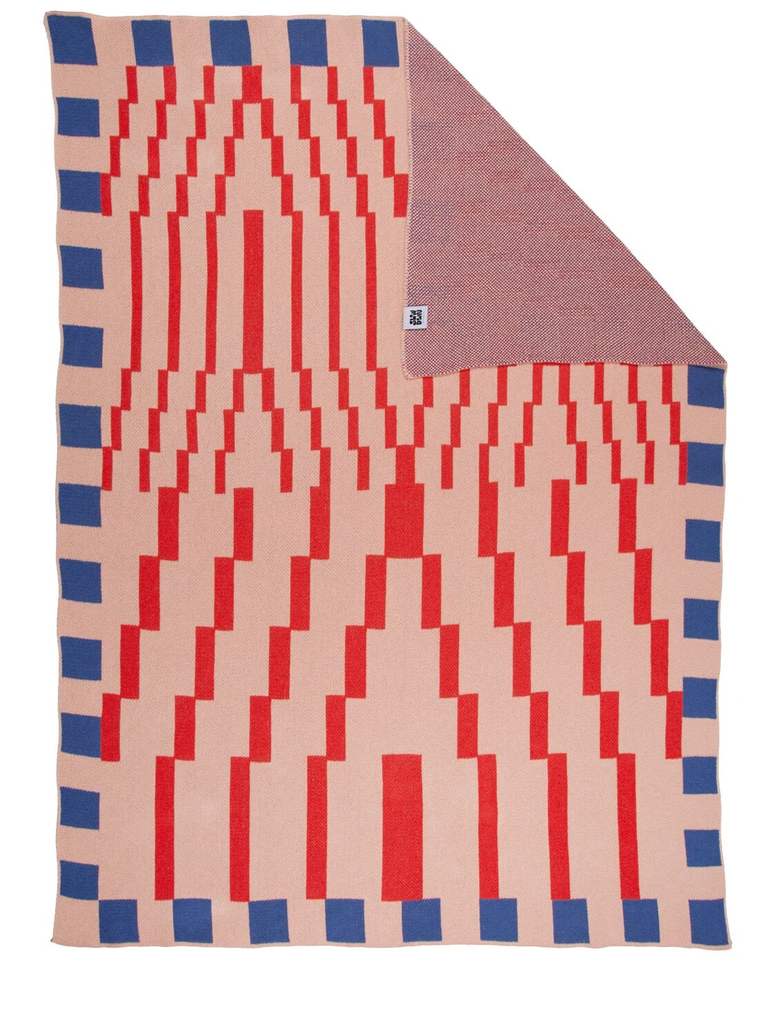 Shop Slowdown Studio Zohra Knit Blanket In Red,multi