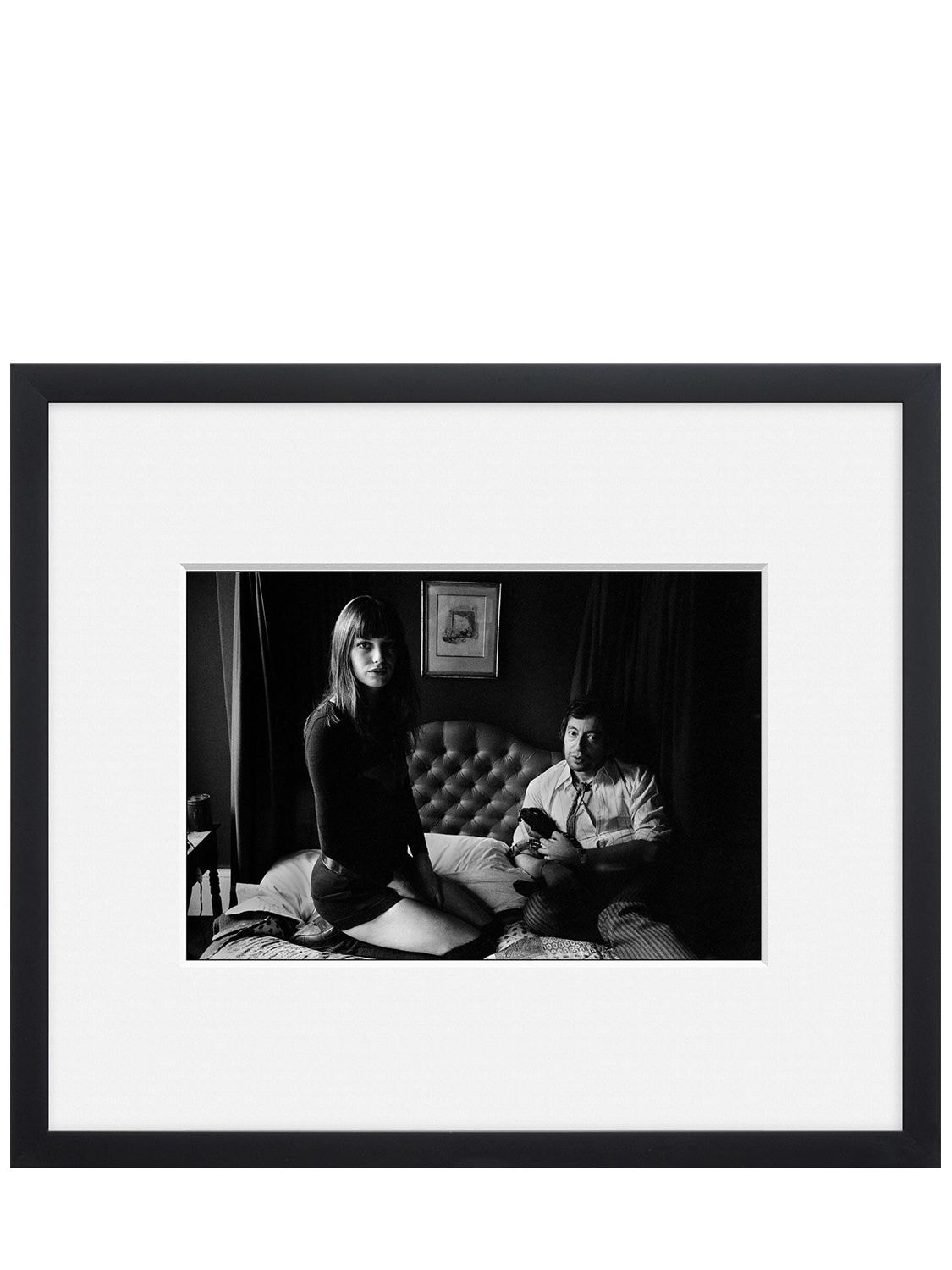 Magnum Photos Jane Birkin & S.gainsbourg At The Flat In Black,white