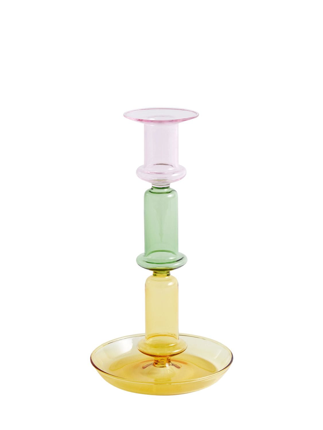 Image of Flare Tall Rainbow Glass Candlestick