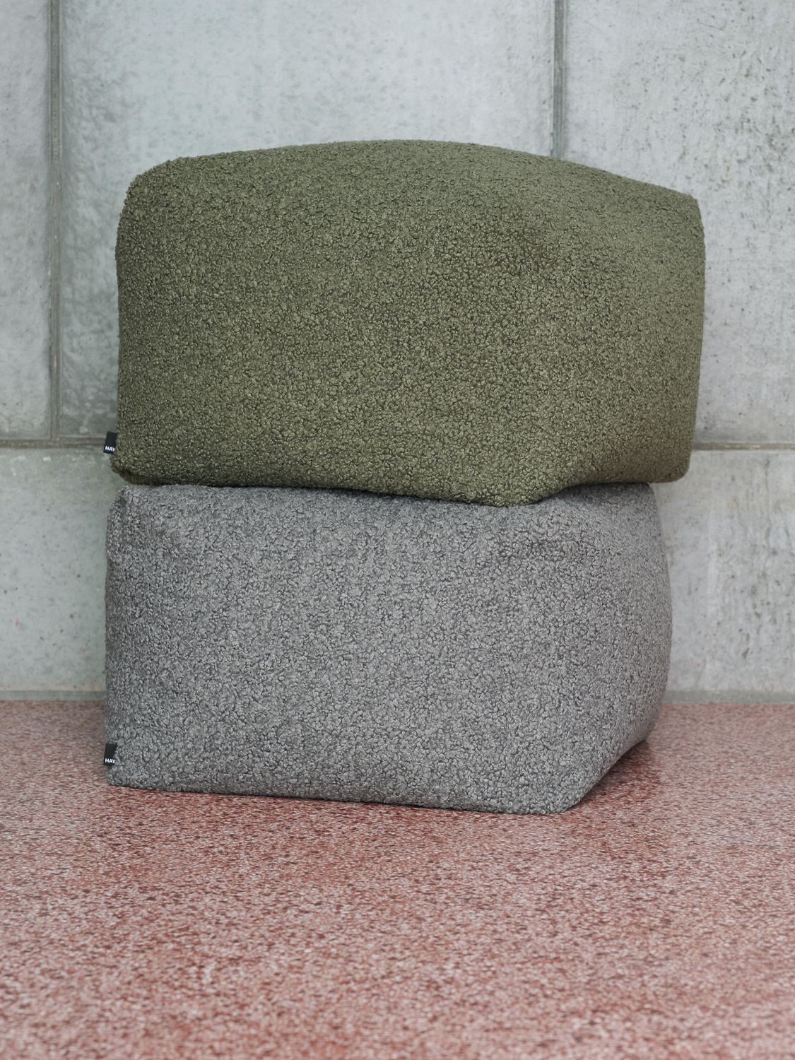 Shop Hay Polyester Snug Pouf In Green