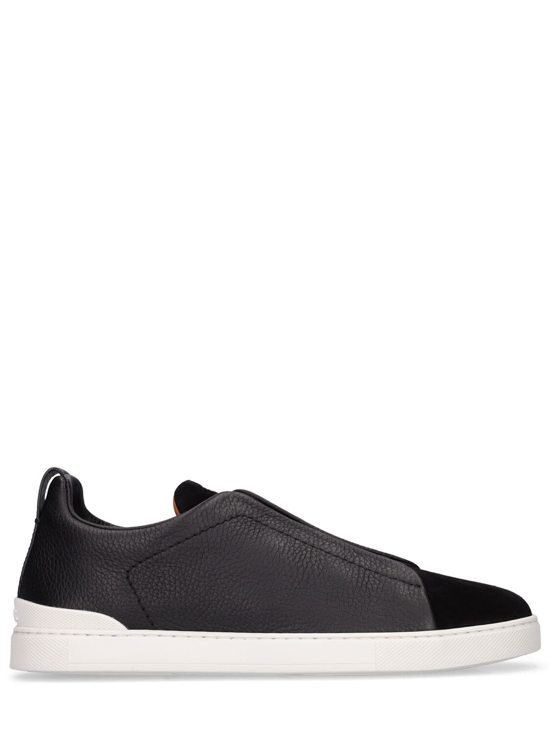 ZEGNA Triple Stitch Leather Low-top Sneakers