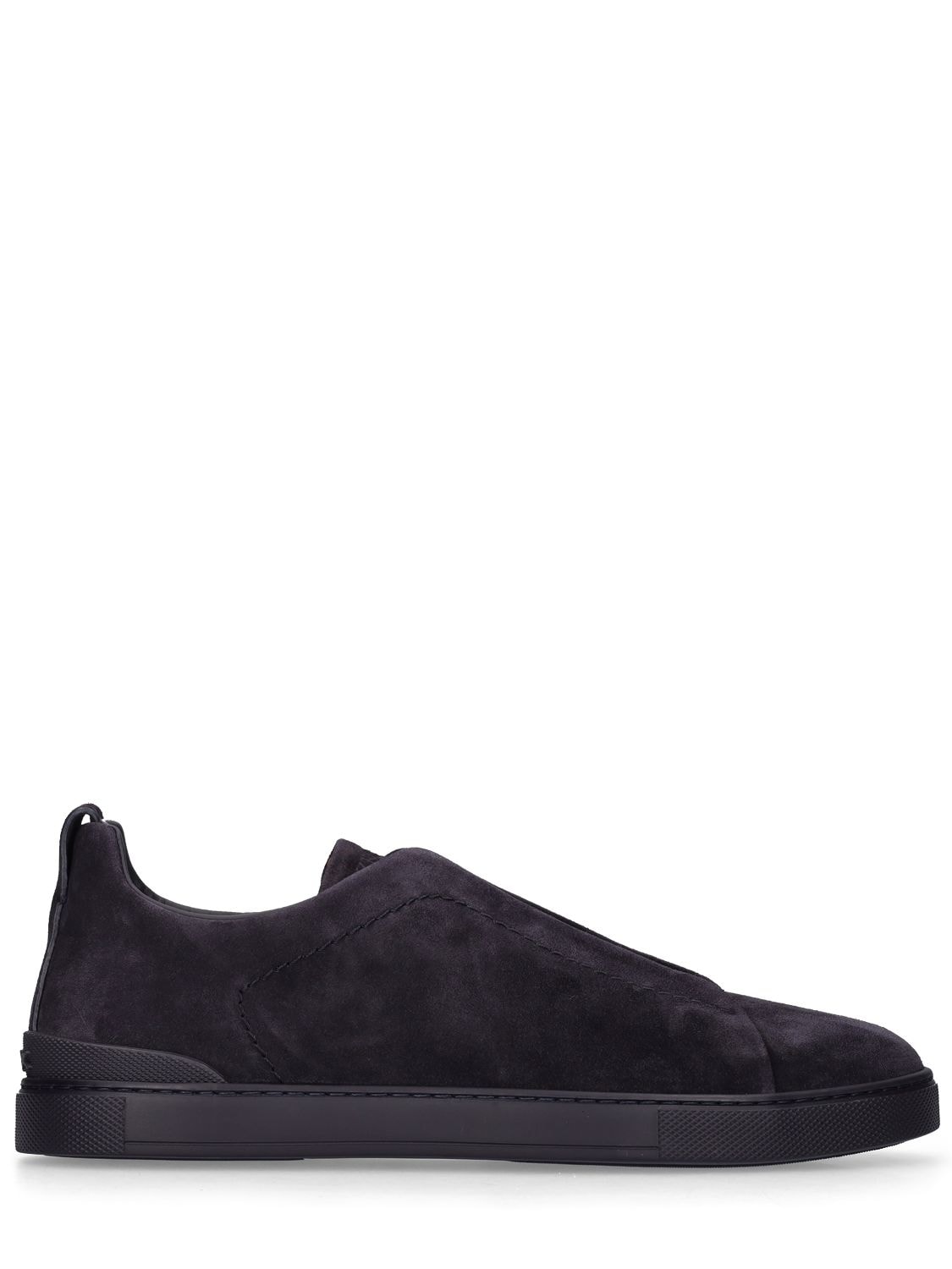 ZEGNA Triple Stitch Leather Low-top Sneakers