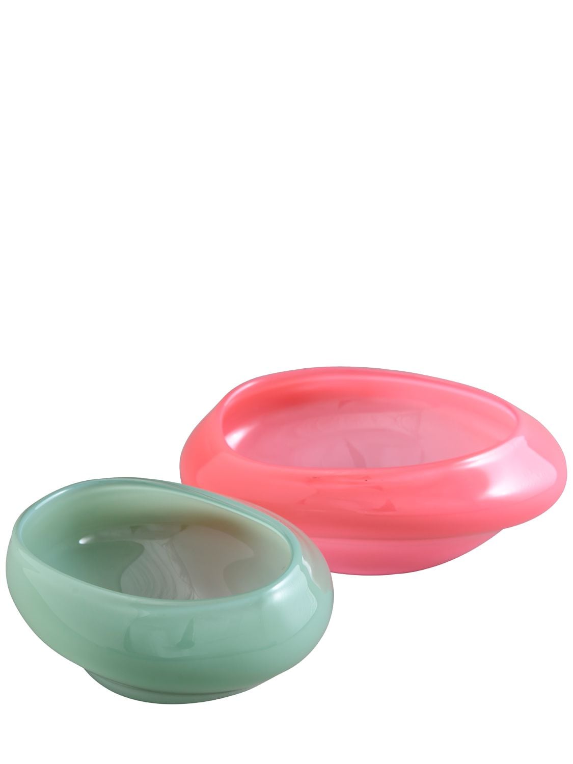 Helle Mardahl Set Of 2 Candy Bowls In Green,pink