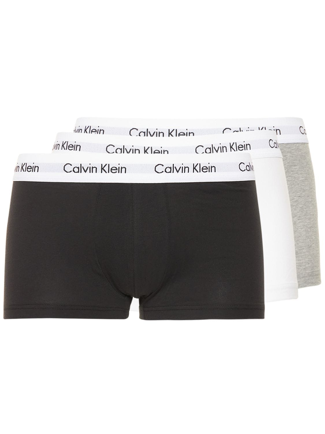 CALVIN KLEIN UNDERWEAR Pack Of 3 Logo Cotton Low Rise Trunks