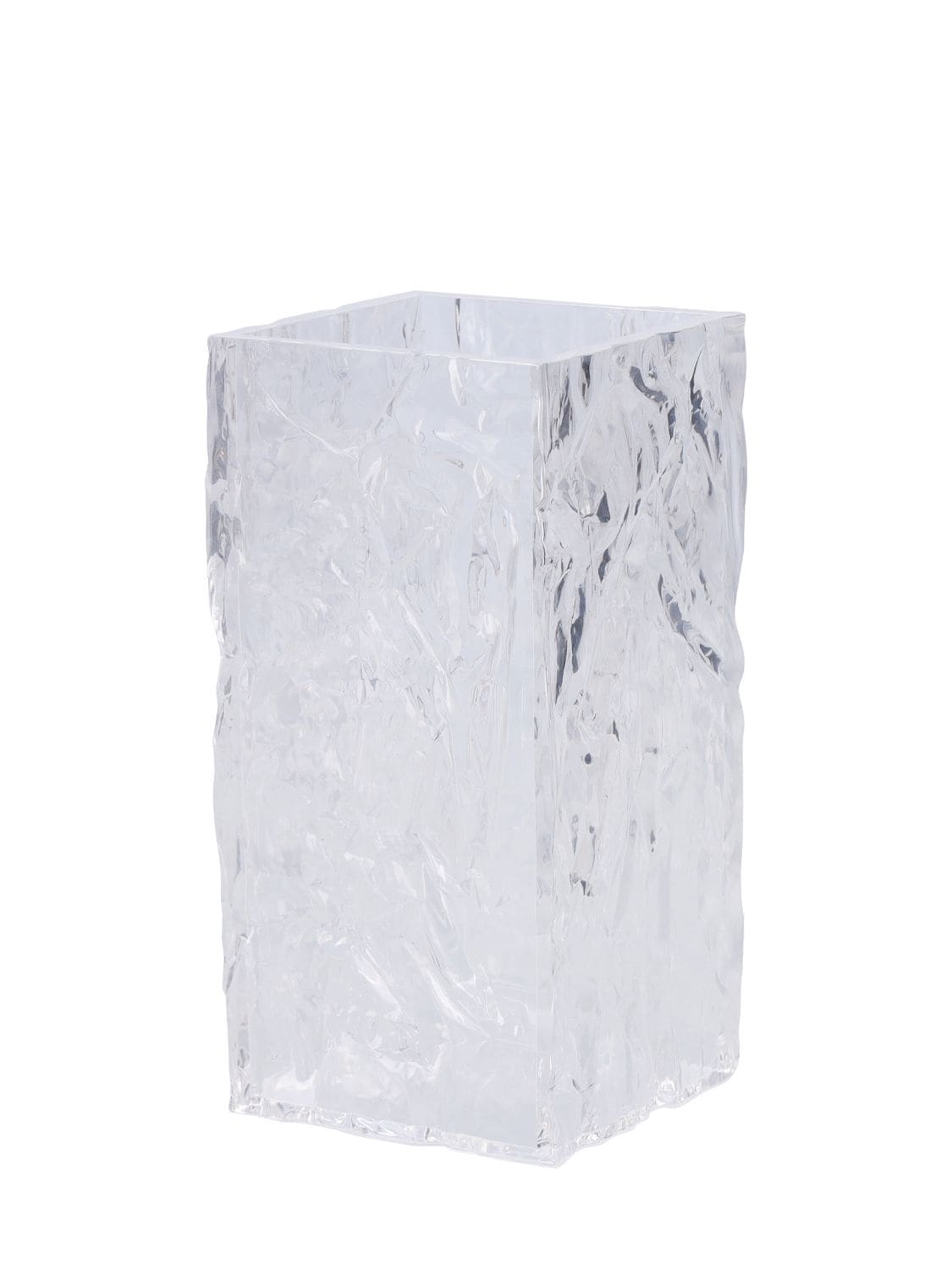 L'afshar Crushed Ice Vase In Transparent