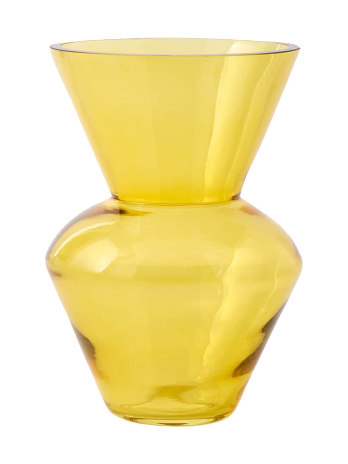 Shop Polspotten Fat Neck Vase In Yellow