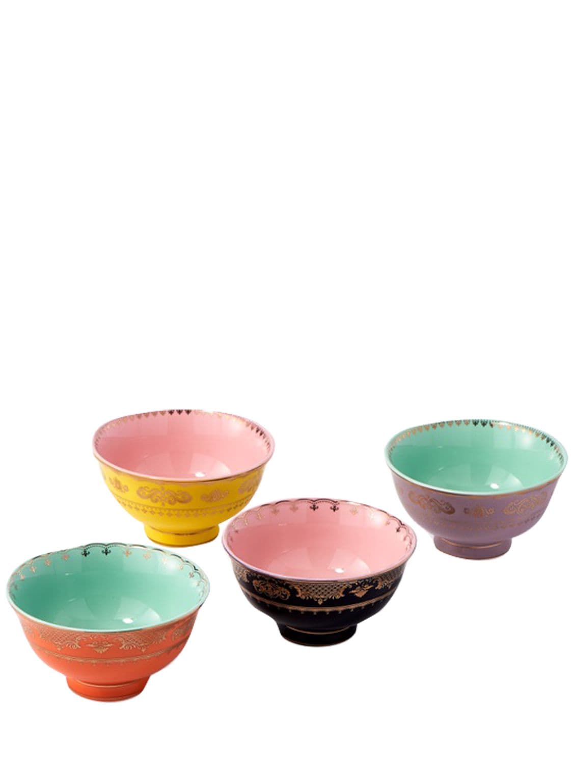 Polspotten Set Of 4 Small Grandpa Bowls In Multicolor