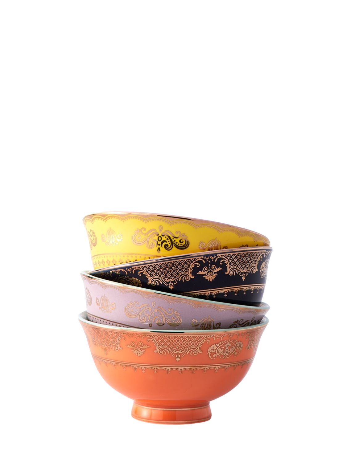 Shop Polspotten Set Of 4 Small Grandpa Bowls In Multicolor